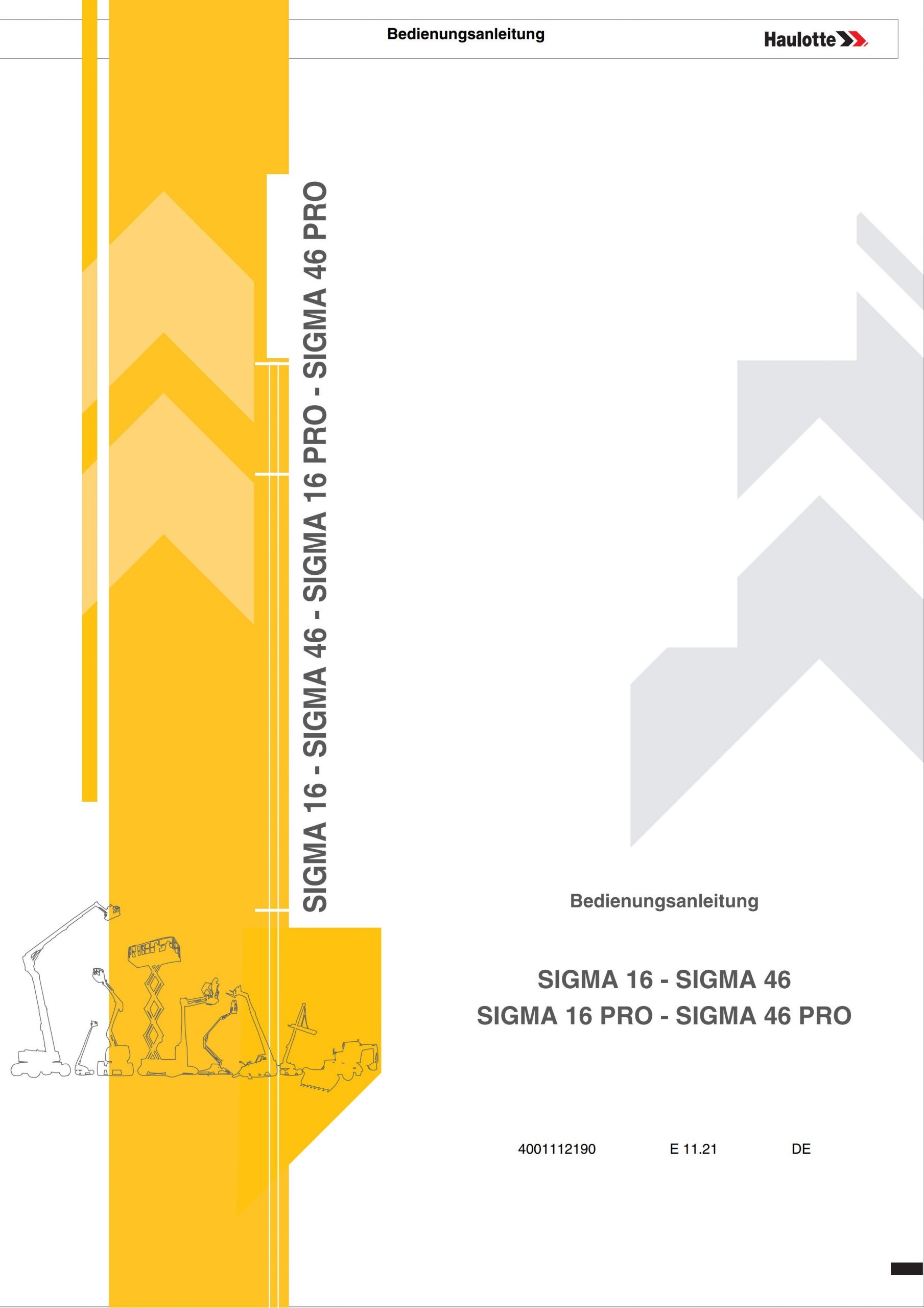 Haulotte Electric Articulating Boom Sigma 16 46 PRO Operators Manual 4001112190 10.2021 DE scaled