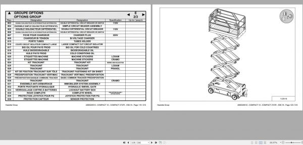 Haulotte Electric Scissor Lift Compact 10 2747E Spare Parts Catalog 4000326510 06.2019 EN FR 1