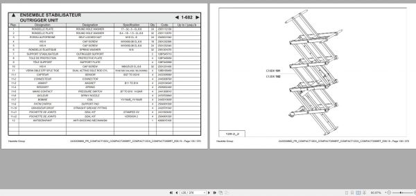 Haulotte Electric Scissor Lift Compact 10DX 2668RT 12DX 3368RT Spare Parts Catalog 2420339860 09.2019 EN FR 1