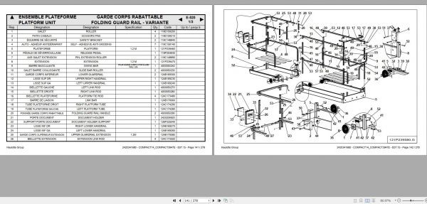 Haulotte Electric Scissor Lift Compact 14 3947E Spare Parts Catalog 2420341680 07.2015 EN FR 1