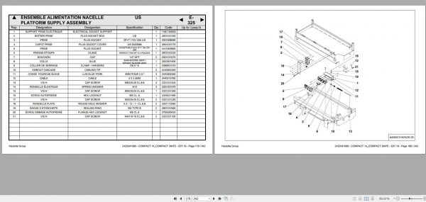 Haulotte Electric Scissor Lift Compact 14 3947E Spare Parts Catalog 2420341680 07.2019 EN FR 1