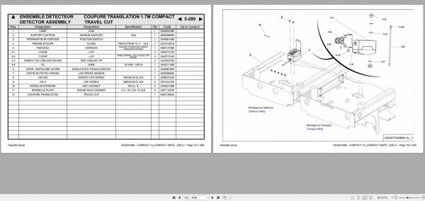 Haulotte Electric Scissor Lift Compact 14 3947E Spare Parts Catalog 2420341680 09.2021 EN FR 1