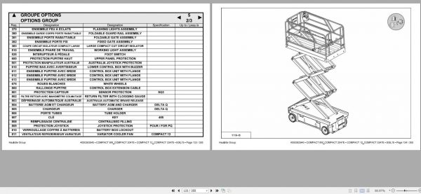 Haulotte Electric Scissor Lift Compact 8W 2047E 12 3347E Spare Parts Catalog 4000363940 06.2019 EN FR 1