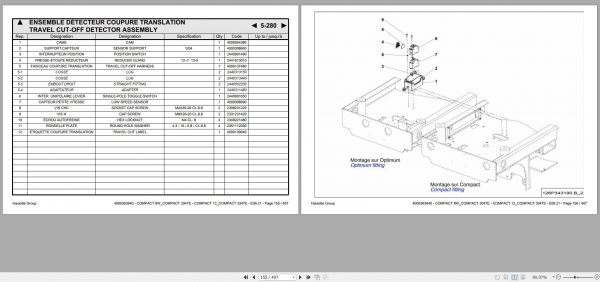 Haulotte Electric Scissor Lift Compact 8W 2047E 12 3347E Spare Parts Catalog 4000363940 09.2021 EN FR 1