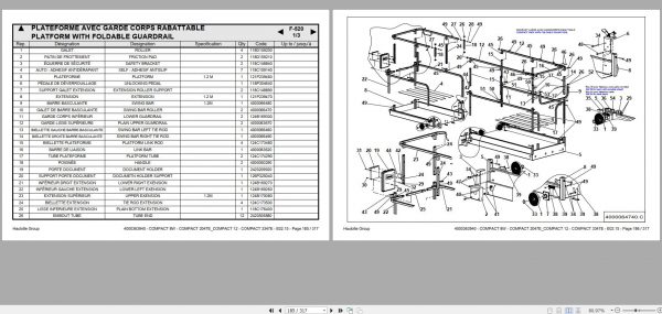 Haulotte Electric Scissor Lift Compact 8W 2047E 12 3347E Spare Parts Catalog 4000510290 02.2015 EN FR 1