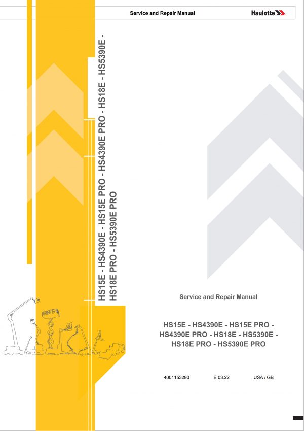 Haulotte Electric Scissor Lift HS15E HS4390E HS18E HS5390E PRO Service Repair Manual 4001153290 03.2022 scaled