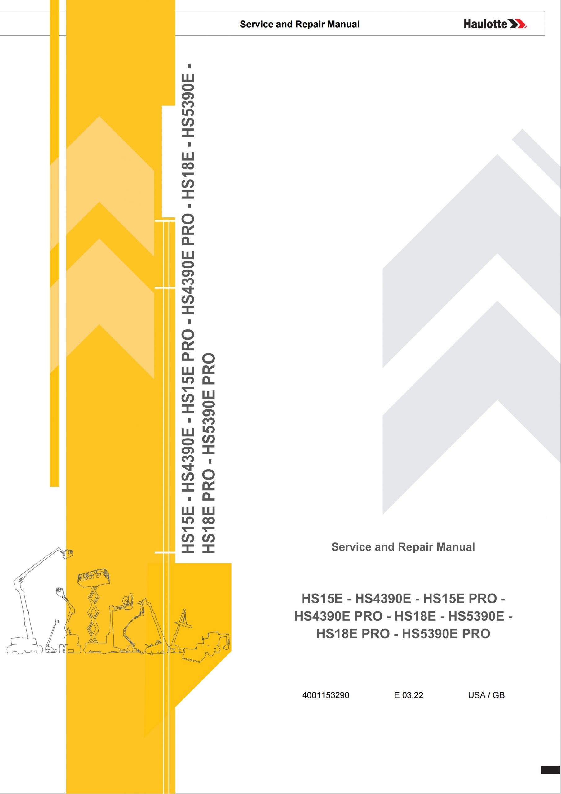 Haulotte Electric Scissor Lift HS15E HS4390E HS18E HS5390E PRO Service Repair Manual 4001153290 03.2022 scaled