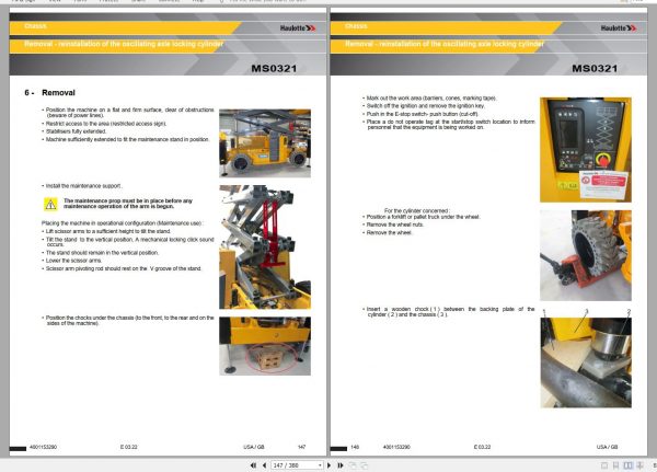 Haulotte Electric Scissor Lift HS15E HS4390E HS18E HS5390E PRO Service Repair Manual 4001153290 03.2022 1
