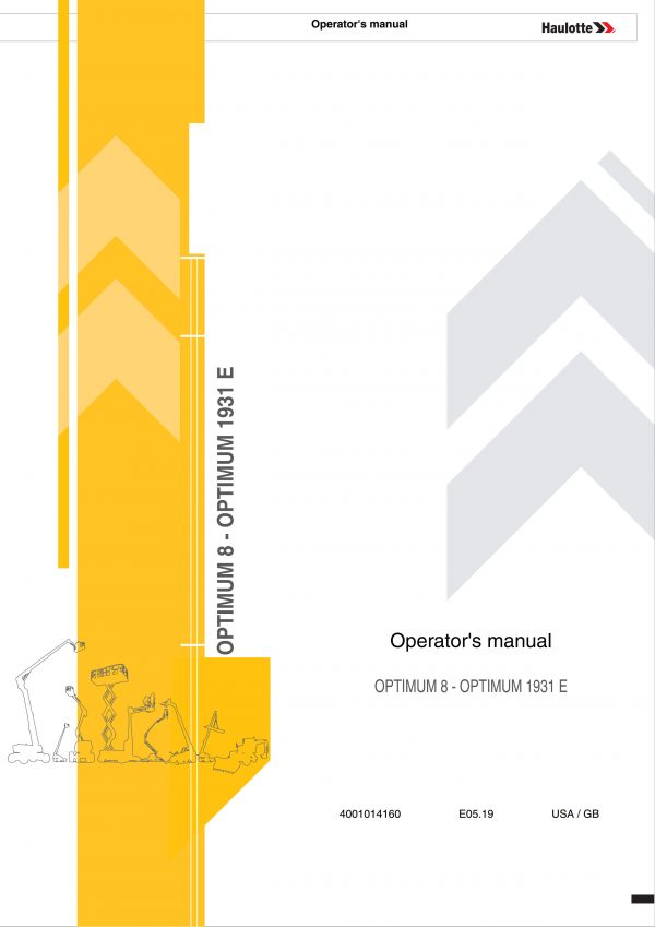 Haulotte Electric Scissor Lift Optimum 8 1931 E Operators Manual 4001014160 05.2019 scaled