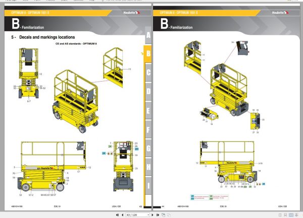 Haulotte Electric Scissor Lift Optimum 8 1931 E Operators Manual 4001014160 05.2019 1