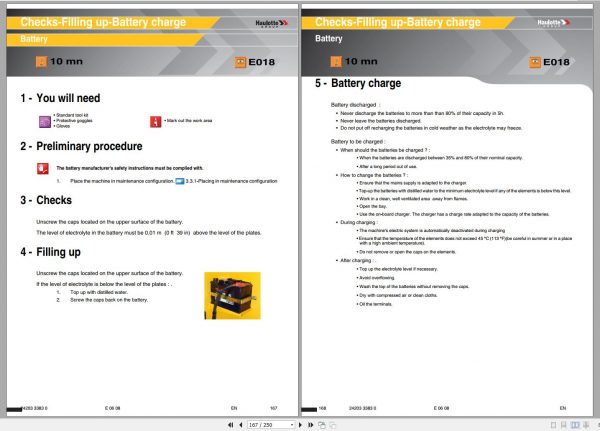 Haulotte Engine Powered Articulated Lift HA12 HA260 PX SPX Maintenance Book 2420333830 06.2008 1