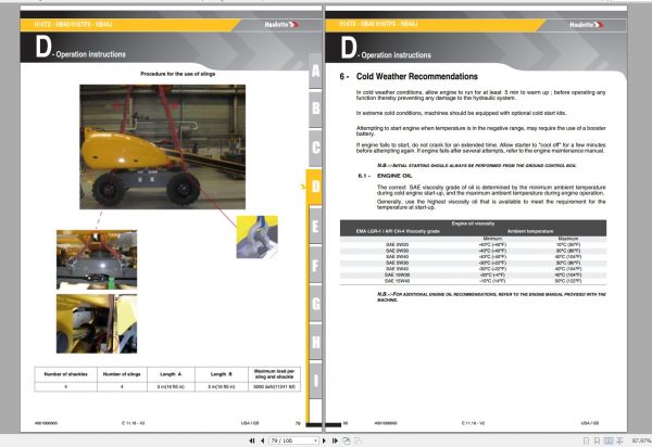 Haulotte Telescopic Boom H14TX HB40 H16TPX HB44J Operators Manual 4001006600 11.2018 1