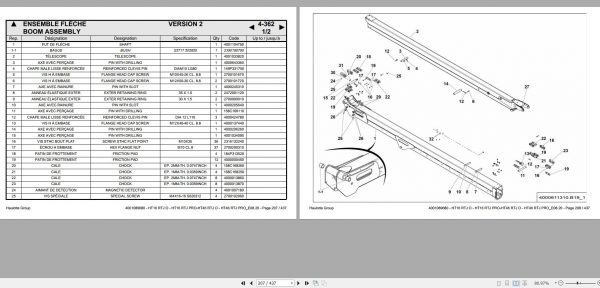 Haulotte Telescopic Boom HT16 H46 RTJ O PRO Spare Parts Catalog 4001089680 08.2020 EN FR 1