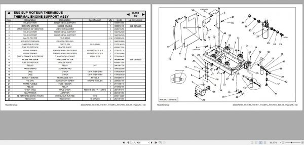 Haulotte Telescopic Boom HT21 HT23 HT61 HT67 RT RTJ Spare Parts Catalog 4000079720 05.2013 EN FR 1