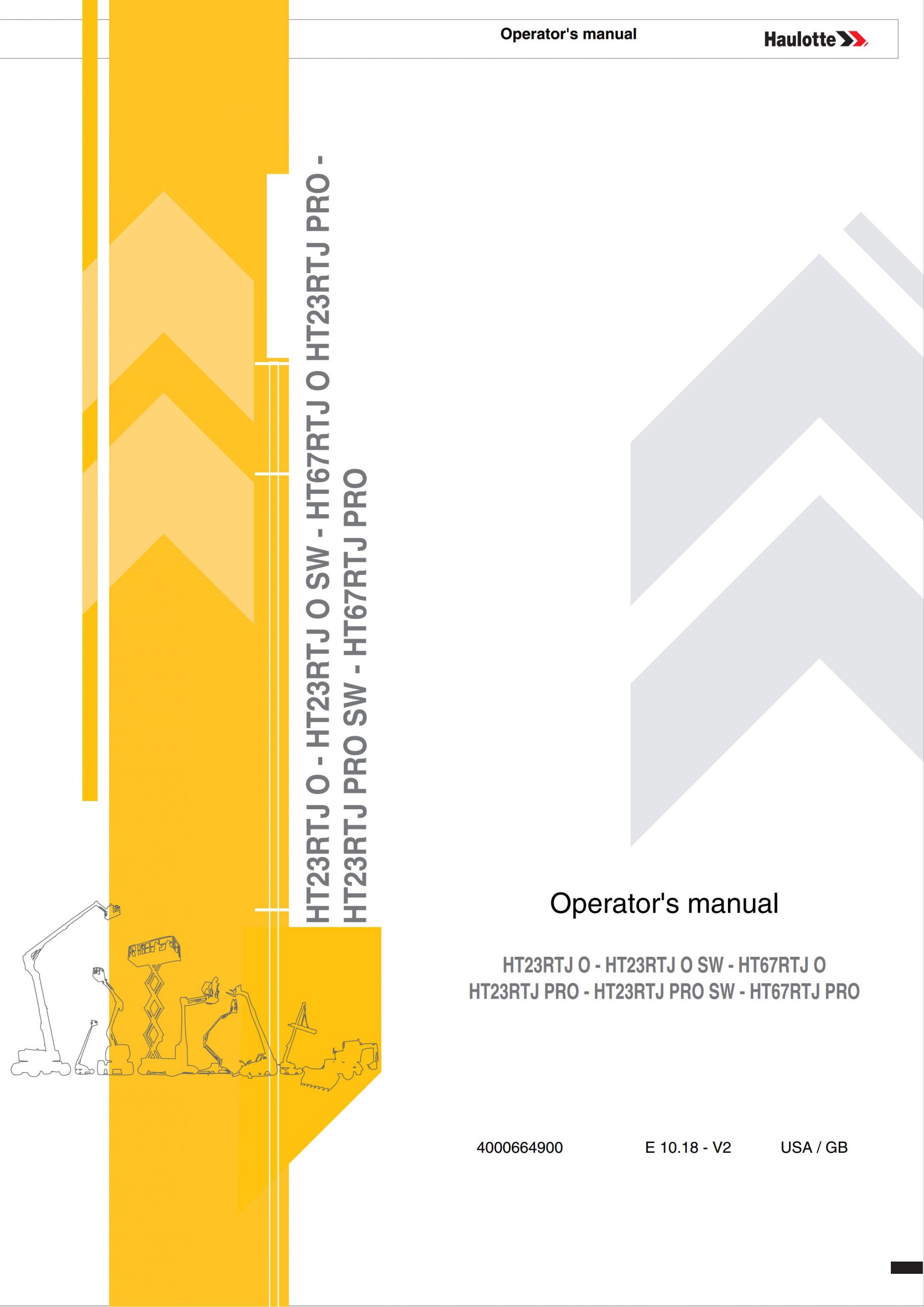Haulotte Telescopic Boom HT23 HT67 RTJ O PRO Operators Manual 4000664900 10.2018 scaled