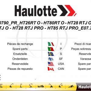 Haulotte Telescopic Boom HT26 HT28 HT80 HT85 RT RTJ O PRO Spare Parts Catalog 4000610790 07.2020 EN FR scaled