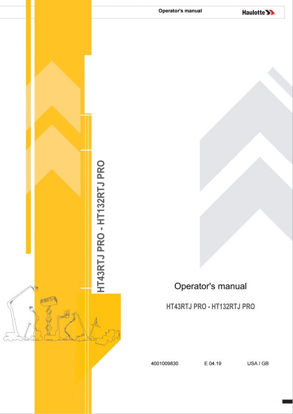 Haulotte Telescopic Boom HT43 HT132 RTJ PRO Operators Manual 4001009830 04.2019 scaled