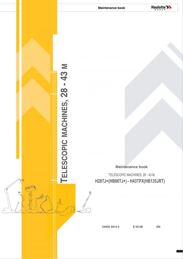 Haulotte Telescopic Machine H28TJHB86TJ H28TJHB86TJ H43TPXHB135JRT Maintenance Book 2420333140 03.2008 scaled