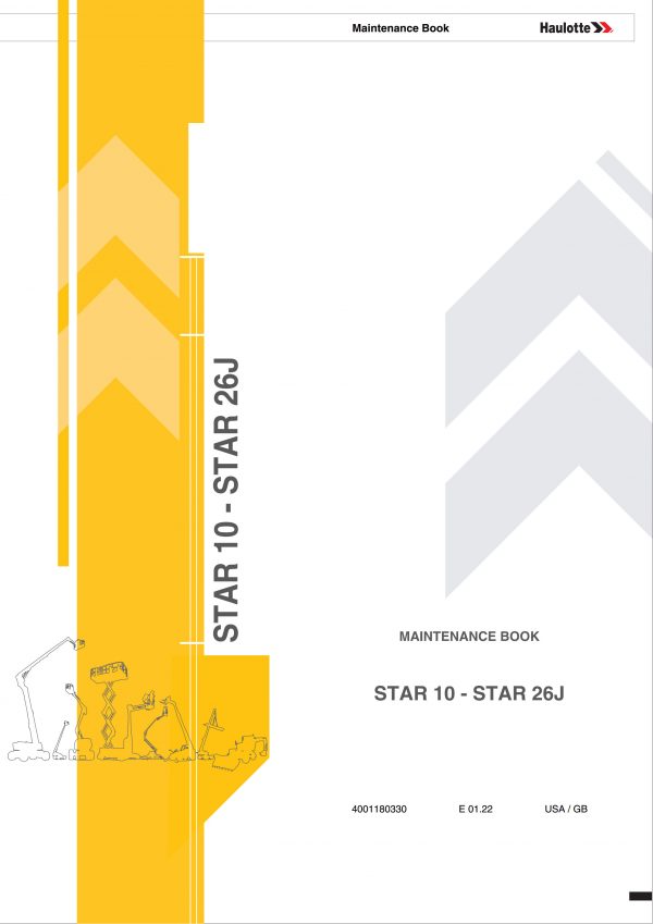 Haulotte Vertical Mast Star 10 Star 26J Maintenance Book 4001180330 01.2022 scaled