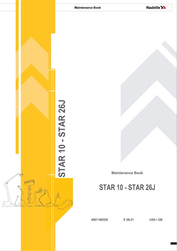 Haulotte Vertical Mast Star 10 Star 26J Maintenance Book 4001180330 09.2021 scaled