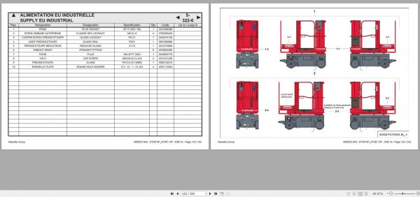 Haulotte Vertical Mast Star 6P Star 13P Spare Parts Catalog 4000531340 08.2019 EN FR 1