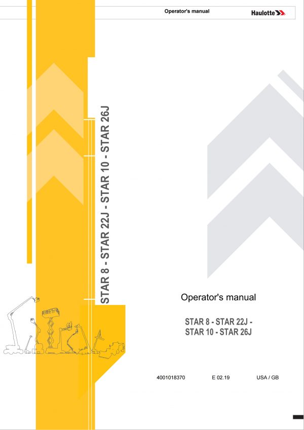 Haulotte Vertical Mast Star 8 Star 22J Star 10 Star 26J Operators Manual 4001018370 02.2019 scaled