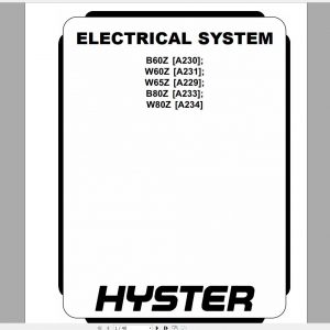 Hyster Forklift Claas 3 Electric Motor Hand Trucks Repair ManualsUpdated 11 4