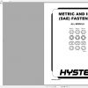 Hyster Forklift Class 4 Internal Combustion Engine Trucks Repair ManualsUpdated 11 4