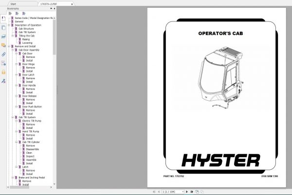 Hyster Forklift Class 5 Internal Combustion Engine Trucks Repair ManualsUpdated 11 6