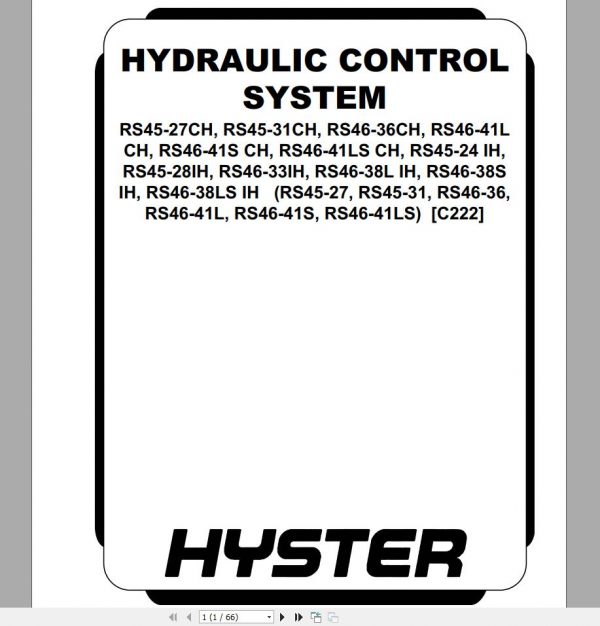 Hyster Forklift Class 5 Internal Combustion Engine Trucks Repair ManualsUpdated 11 8