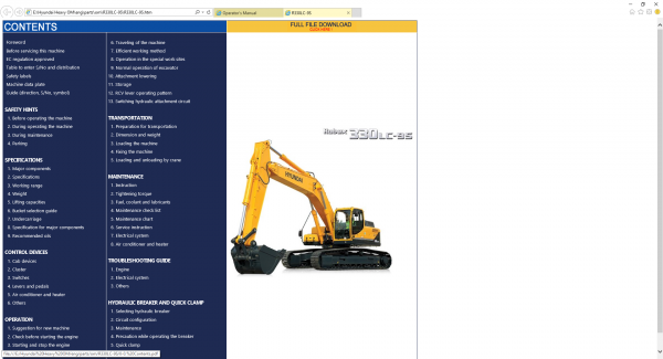 Hyundai CERES Heavy Equipment Operator Manual Updated 06.2022 Offline DVD 669991d0da064c63b