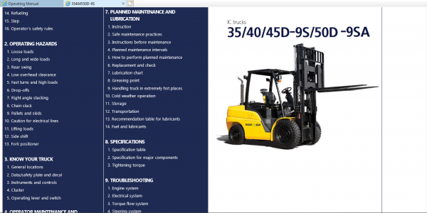 Hyundai Forklift Trucks Operator Manual Updated 06.2022 Offline DVD 7
