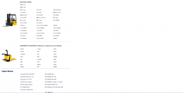 Hyundai Forklift Trucks Service Manual Updated 06.2022 Offline DVD 2