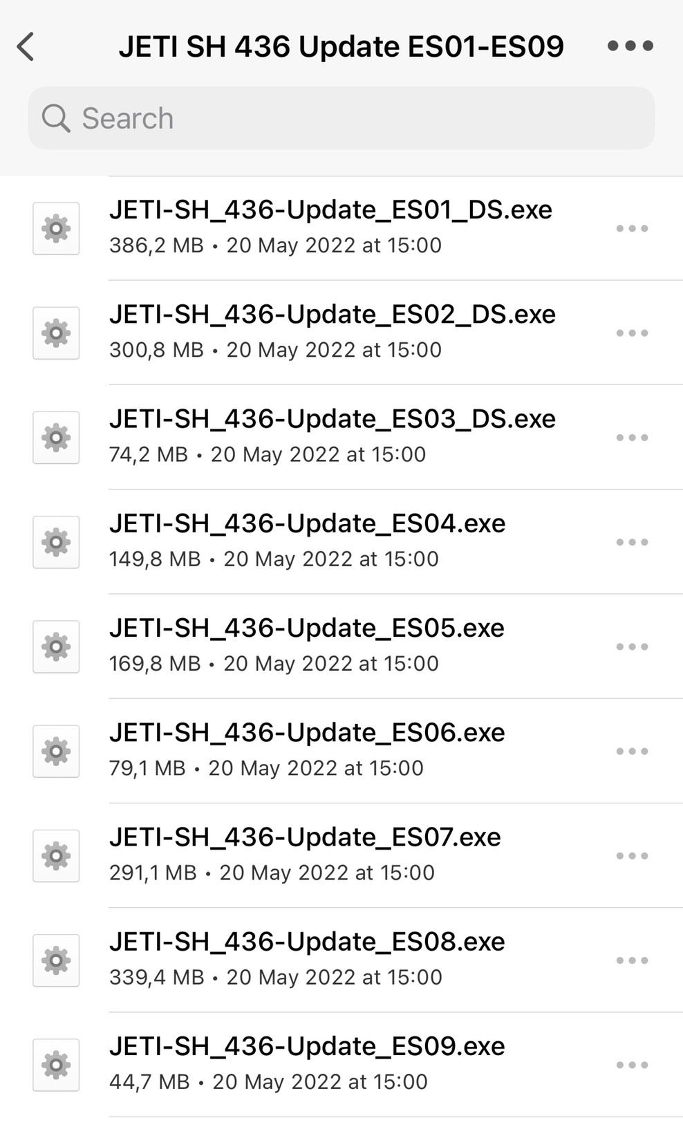 JETI SH 436 Update ES01 ES09