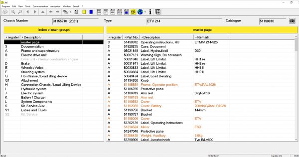 JUNGHEINRICH JETI ForkLift ET v4.36 Updated 473 06.2022 Spare Parts Catalog Full Instruction DVD 4
