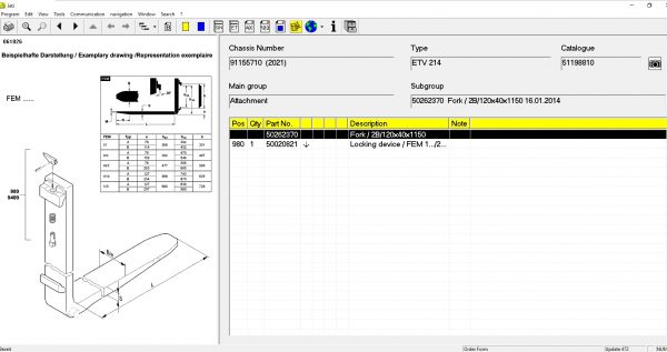 JUNGHEINRICH JETI ForkLift ET v4.36 Updated 473 06.2022 Spare Parts Catalog Full Instruction DVD 5