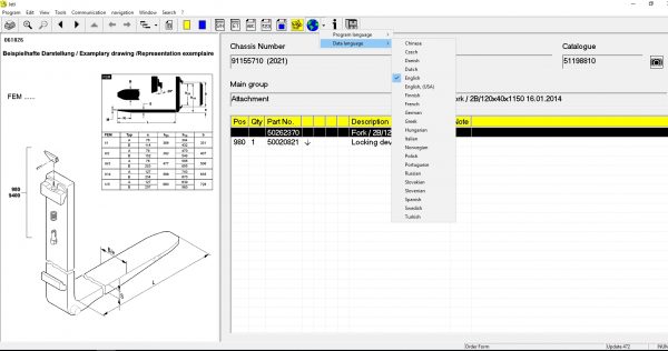 JUNGHEINRICH JETI ForkLift ET v4.36 Updated 473 06.2022 Spare Parts Catalog Full Instruction DVD 8