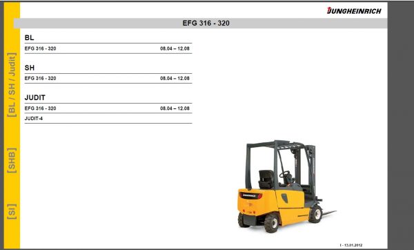 JUNGHEINRICH JETI ForkLift SH Updated v4.36.03 IT 02.2021 Service Information 3