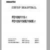 Komatsu Forklift Truck FD135T 7 6001 Shope Manual SM227 1
