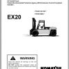 Komatsu Forklift Truck FD150ET 7 EX20 Series 6001 up Operation Maintenance Manual OM112 1