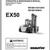 Komatsu Forklift Truck FD160ET 8 EX50 Series 7001 up Operation Maintenance Manual OM122 1