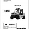 Komatsu Forklift Truck FD80T 10 Serial 55001 DX50 Series Service Manual SM230 1