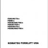 Komatsu Forklift Truck FD80T 6 Shop Manual SM025 1
