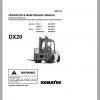Komatsu Forklift Truck FD80T 8 DX20 Series 46001 up Operation Maintenance Manual OM113R 1