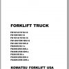 Komatsu Forklift Truck FG10ST 2 Operation Maintenance Manual OM025 1