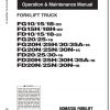 Komatsu Forklift Truck FG15 20 650001 Operation Maintenance Manual AEB16E1 12 1