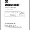 Komatsu Forklift Truck FG18 15 Gasoline Engine 5K Parts Manual PGA5K00 01 1