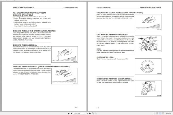 Komatsu Forklift Truck FG18T 21 200001 up Operation Maintenance Manual OM201 2