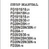 Komatsu Forklift Truck FG18T 21 Shop Manual SEN05692 04b 1