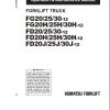 Komatsu Forklift Truck FG20H 12 538001 up Operation Maintenance Manual AEB12E1 03 1
